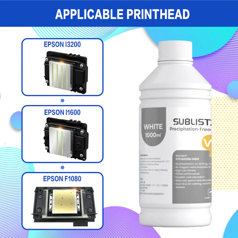 DTF Pro blæk - Hvid 1 liter