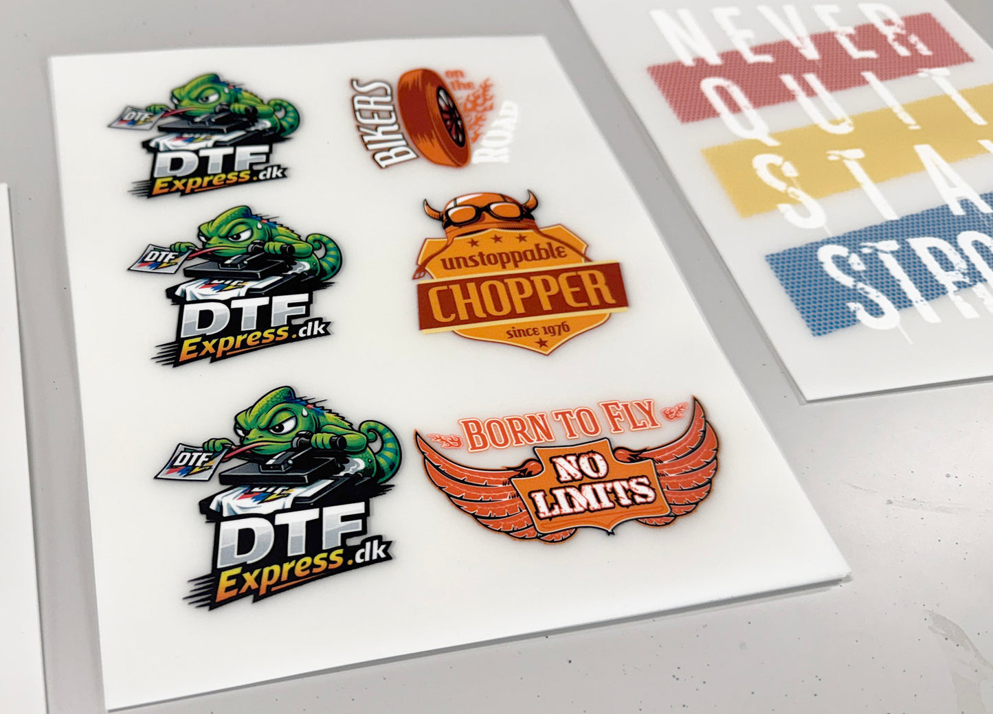 Gratis prøvepakke med DTF & UV Stickers